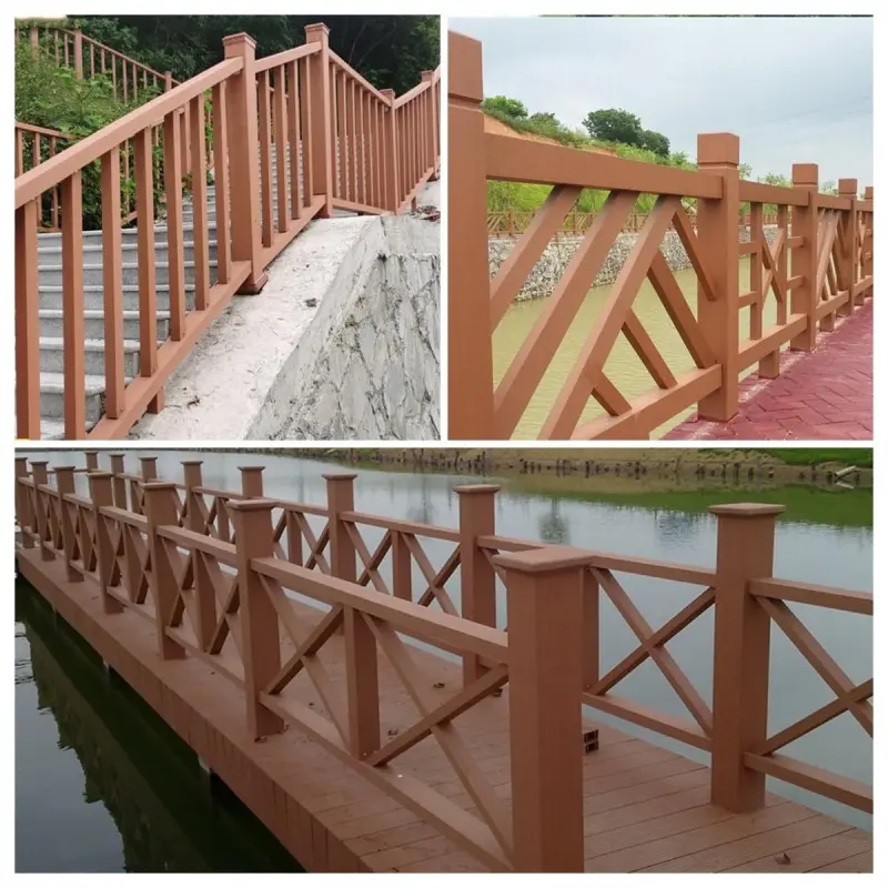 Tercel Wood Plastic Composite Balustrades WPC Outdoor Balustrades Color Customizable