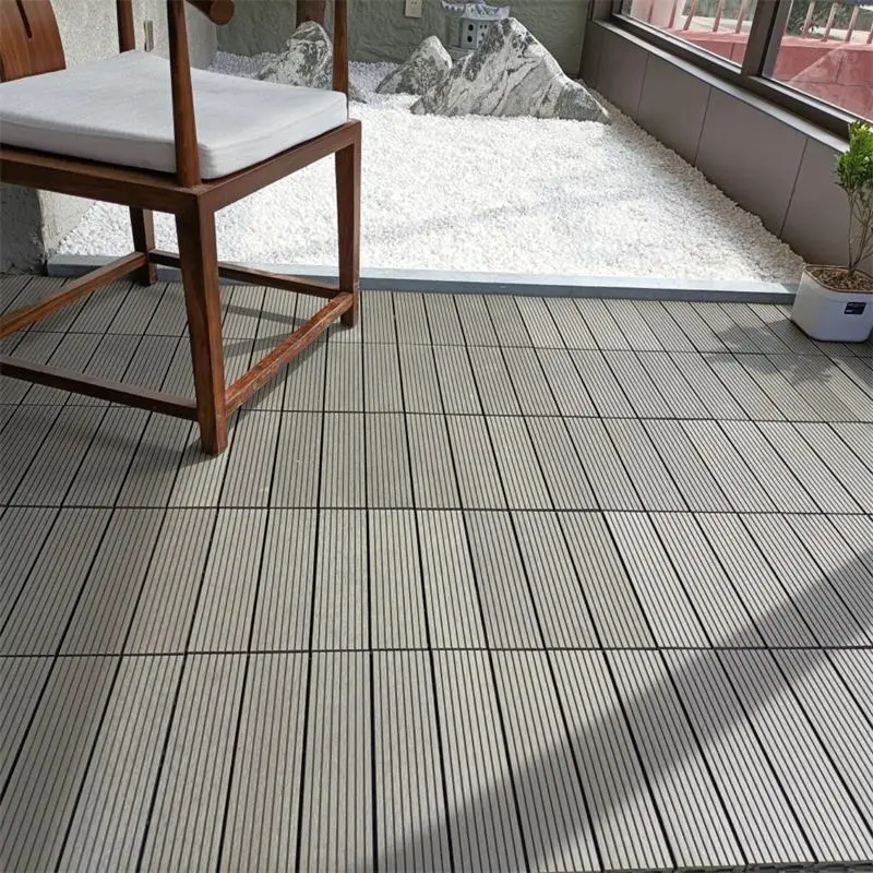 Tercel 300*300*20mm Moisture-proof Non-slip Wood Plastic Composite Patio Deck Tiles Waterproof Outdoor Flooring