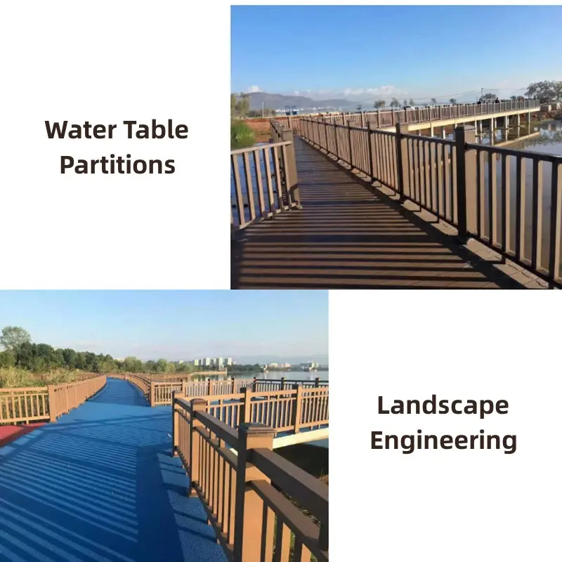 Tercel Wood Plastic Composite Balustrades WPC Outdoor Balustrades Color Customizable