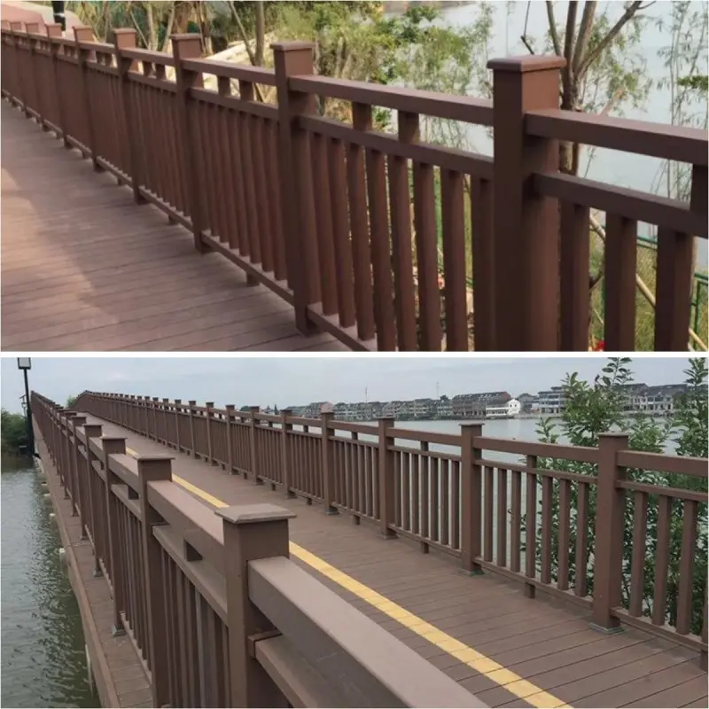 Tercel Wood Plastic Composite Balustrades WPC Outdoor Balustrades Color Customizable