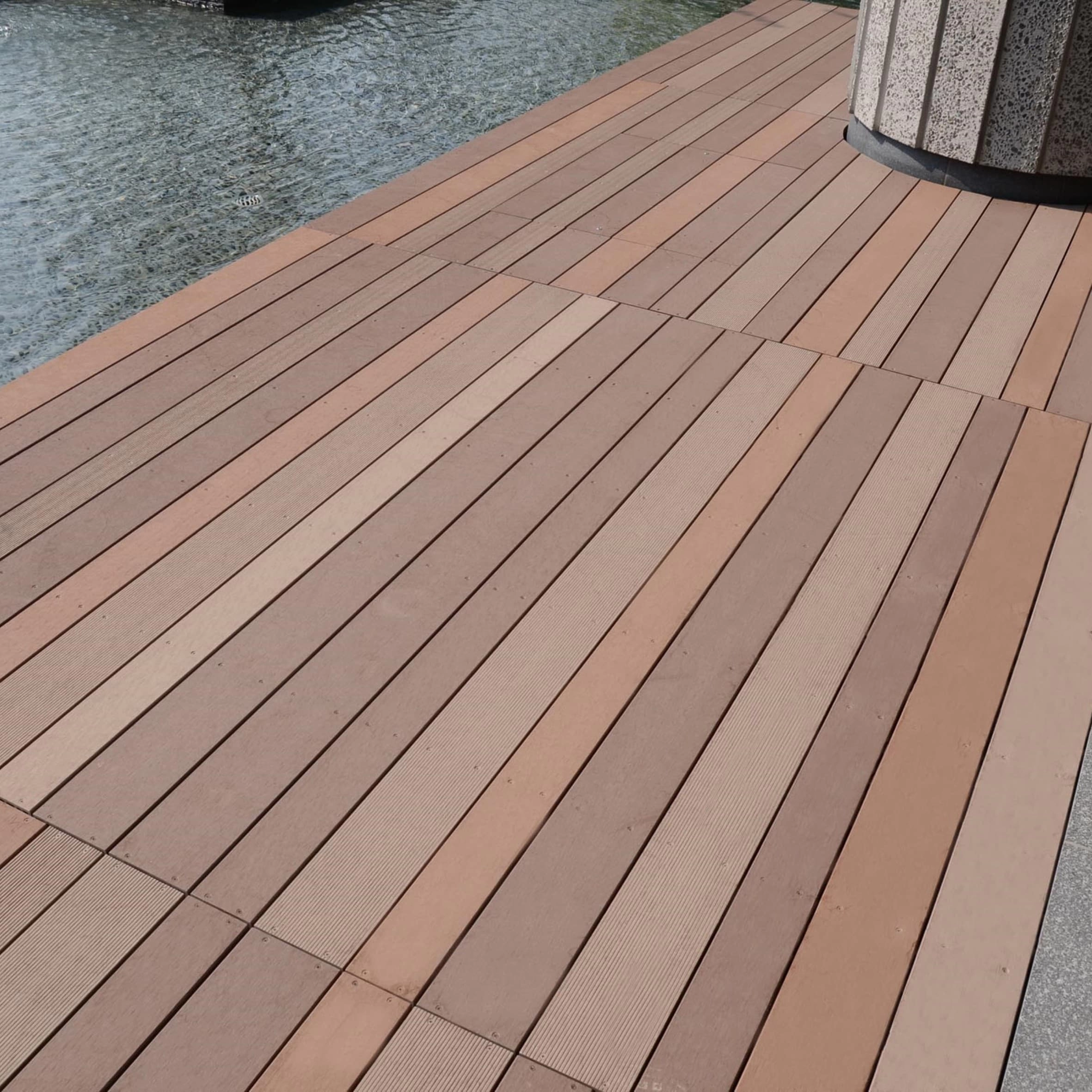 Tercel 140*30 mm Manufacture Wood Effect Garden Solid Composite Decking Wood Plastic Composite Decking Floor