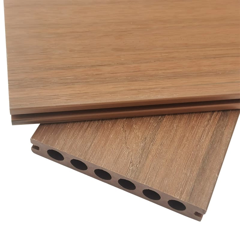 Tercel 140*23mm Barefoot-friendly Co-extrusion WPC Decking Co-extruded Round Hollow WPC Decking Floors