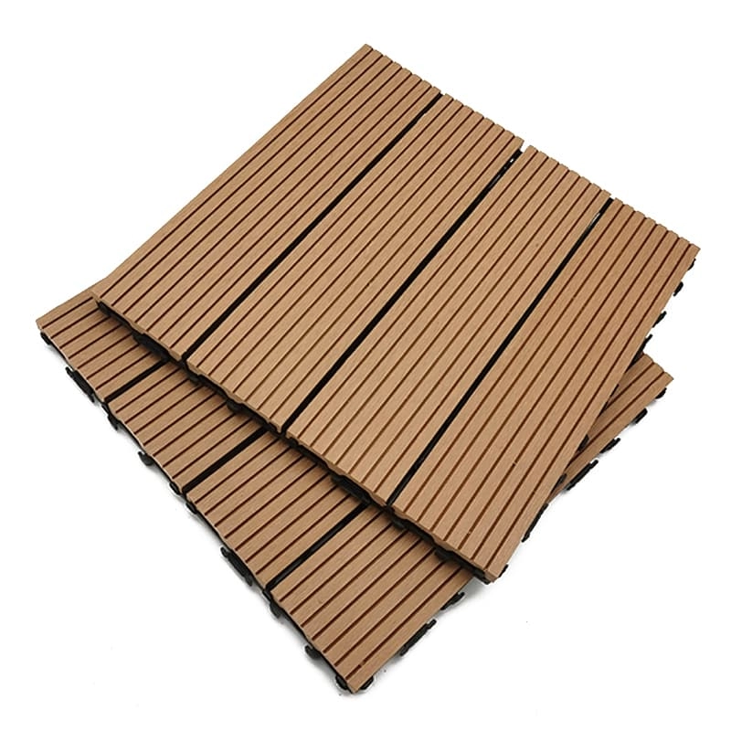 Tercel 300*300*20mm WPC Deck Tiles Patio Tiles Interlocking Deck TilesComposite Decking