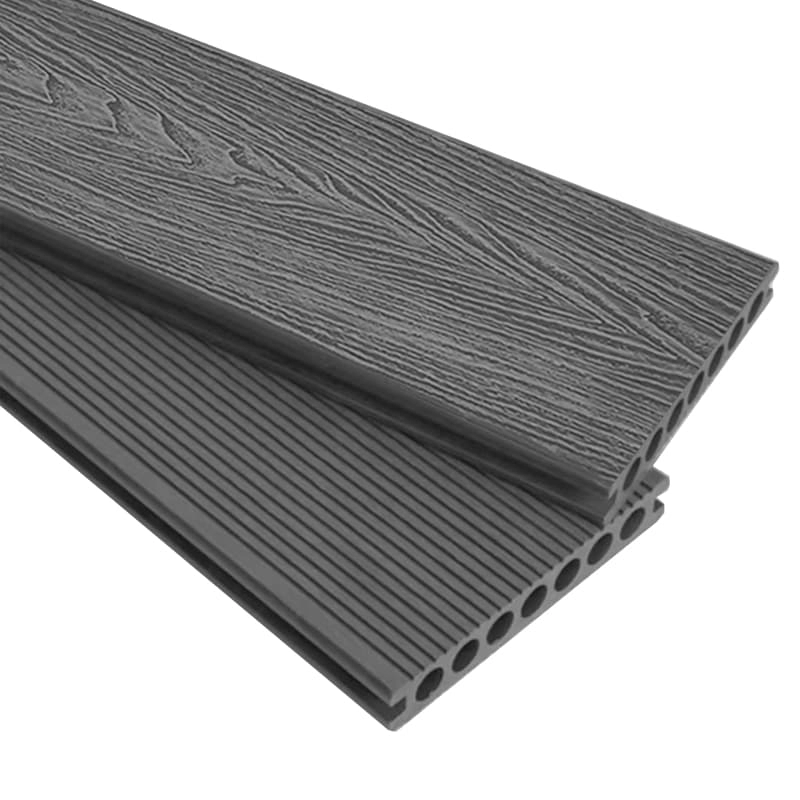 Tercel 148*23mm  No Warping Durable 3D Wood Grain Round Hollow WPC Composite Decking