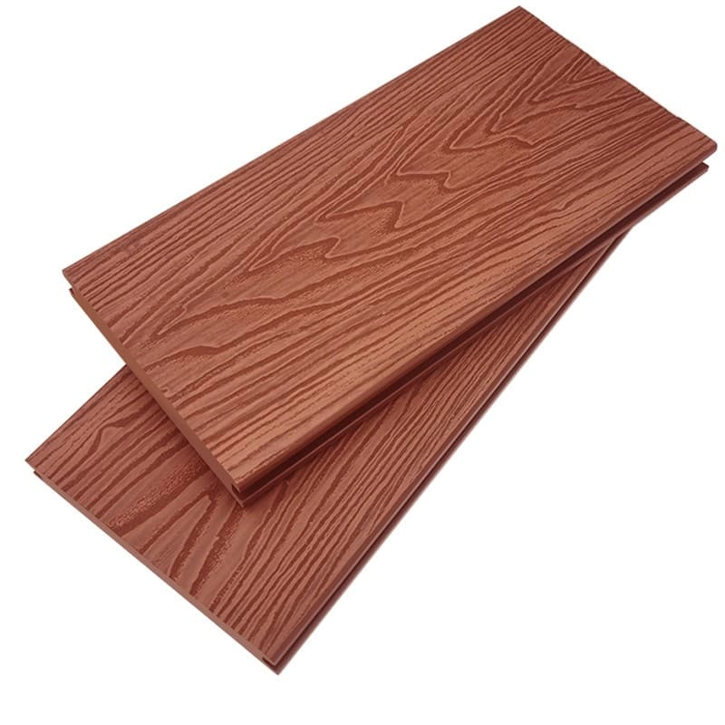 Tercel 140*25mm Moisture-proof Mildew-proof 3D Embossing WPC Composite Balcony Decking Boards Grooved Deck Boards