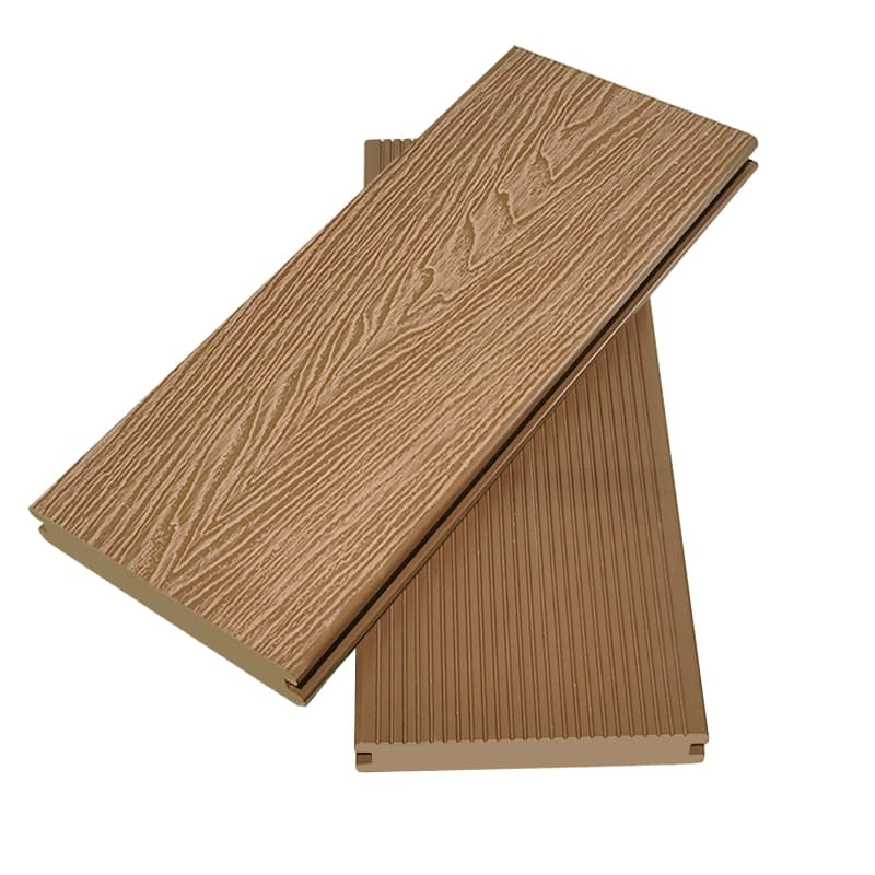 Tercel 140*25mm Moisture-proof Waterproof 3D Solid Teak Composite Decking Wood Plastic Composite Decking