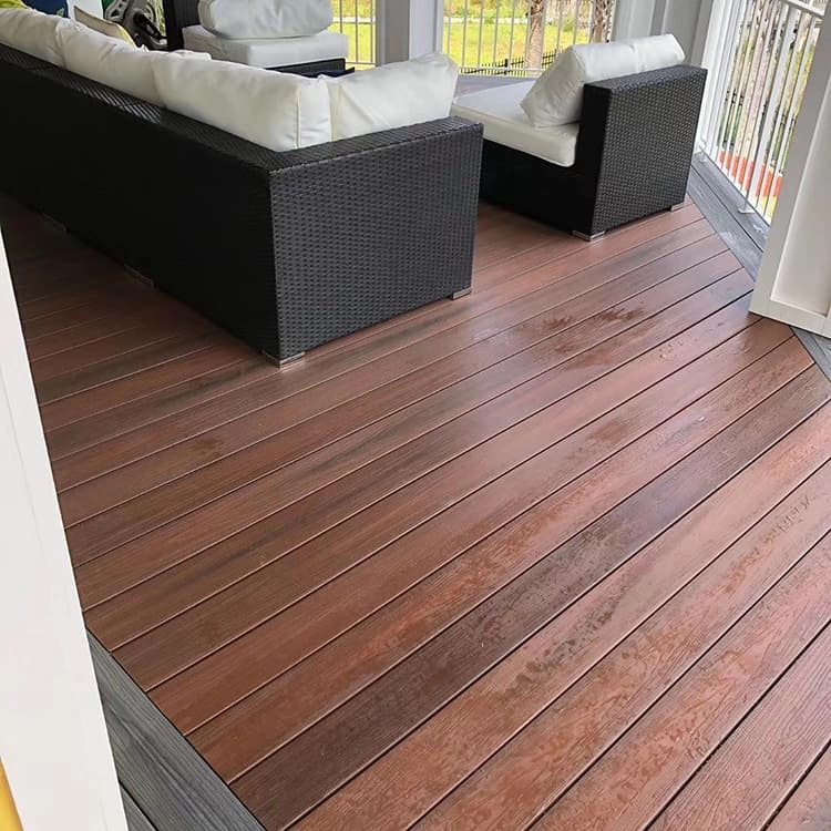 China co-extrusion round hollow wpc decking boards factory