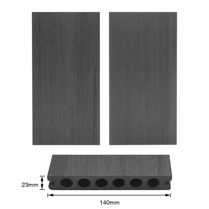Tercel 140*23mm Non-cracking Non-warping Co-extrusion WPC Artificial Timber Decking Wide Composite Decking