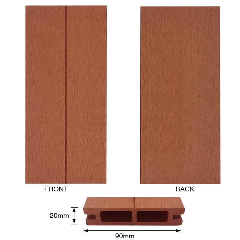 Tercel 90*20mm Anti-decay Mold-proof Wood Plastic Composite Fencing WPC Picket Fence
