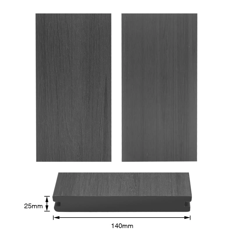 Tercel 140*25mm Moisture-proof Non-deformable Co-extrusion Best Composite Decking for Docks