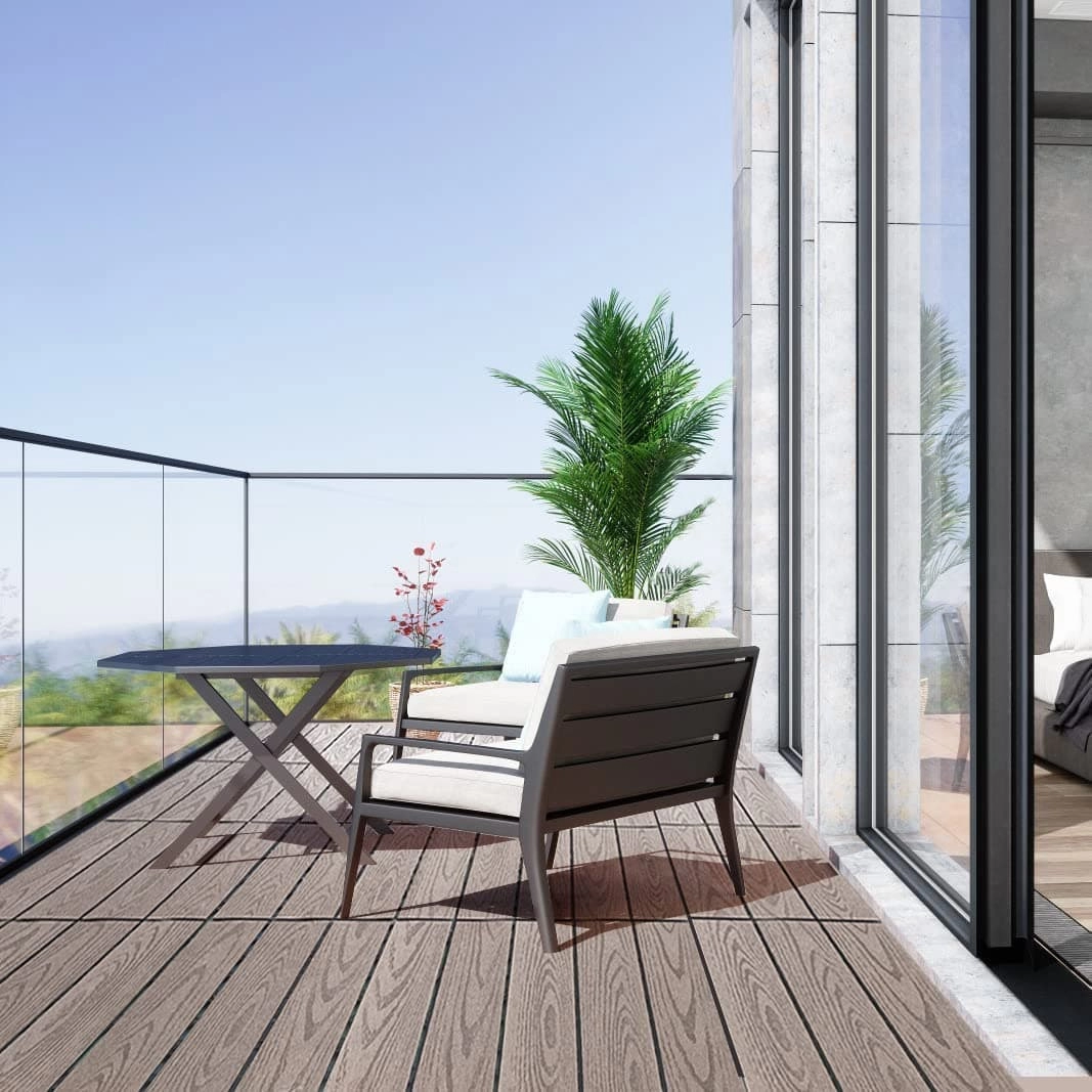 Tercel 300*300*20mm Mold-proof Anti-decay WPC Interlocking Composite Decking Best Composite Deck Tiles