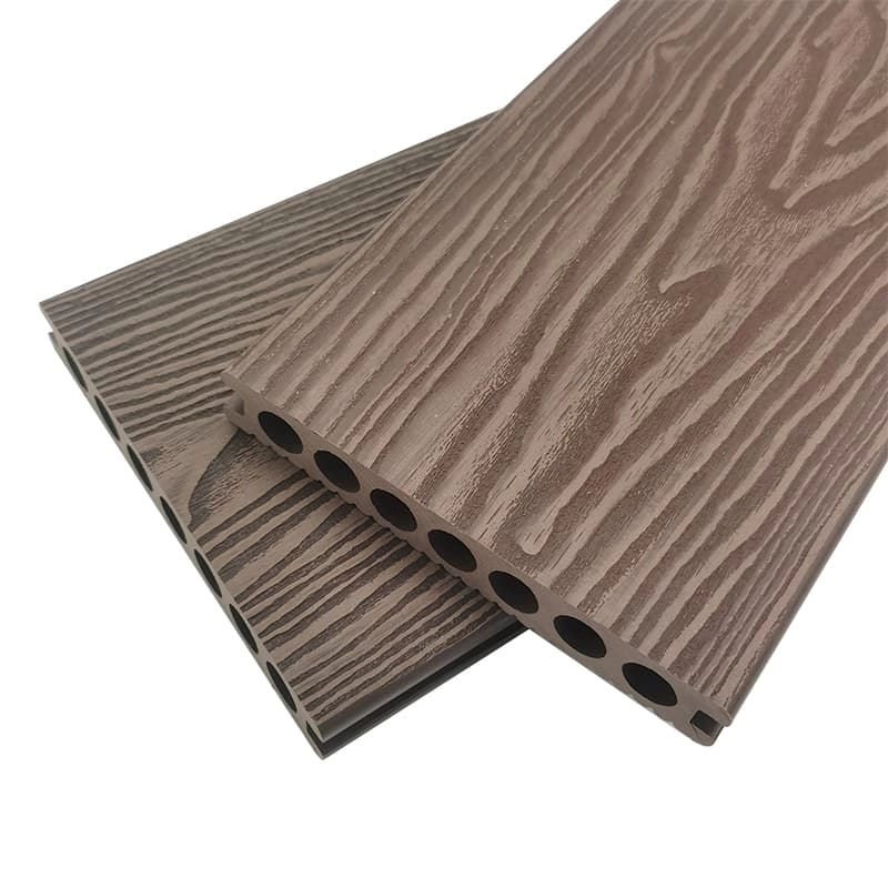 Tercel 140*25mm New Technology 3D Wood Grain Round Hollow Composite Decking WPC Composite Decking