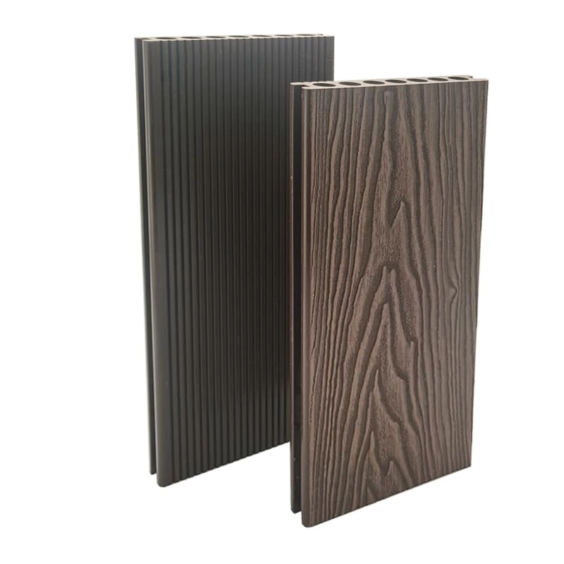 Tercel 140*25mm Eco-friendly Mildew-proof 3D Embossed WPC Composite Wood Stairs WPC Long Lasting Decking