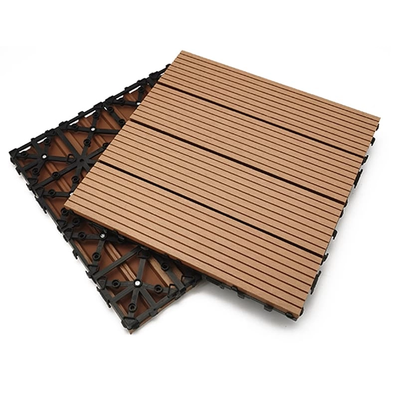 Tercel 300*300*20mm Fireproof Moisture-proof WPC Interlocking Composite Deck Tiles Deck Tiles for Balcony