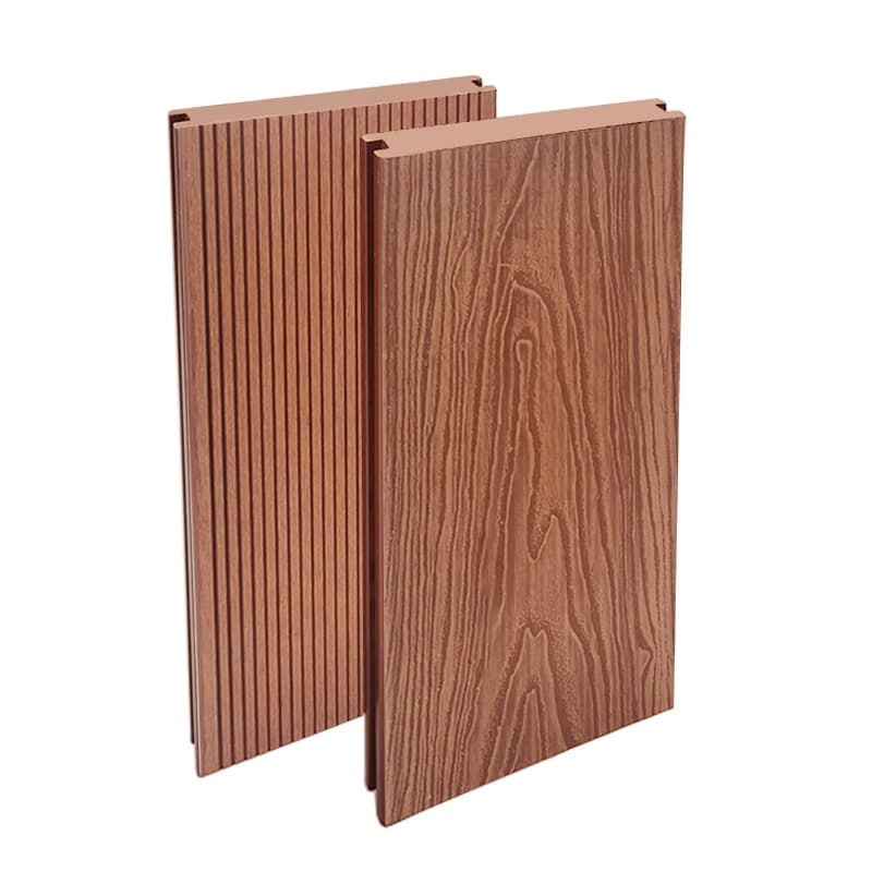 Tercel 140*25mm Moisture-proof Mildew-proof 3D Embossing WPC Composite Balcony Decking Boards Grooved Deck Boards