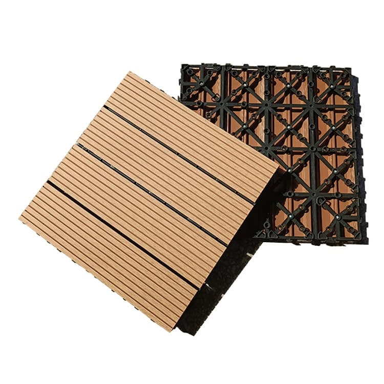 Tercel 300*300*20mm Fireproof Moisture-proof WPC Interlocking Composite Deck Tiles Deck Tiles for Balcony