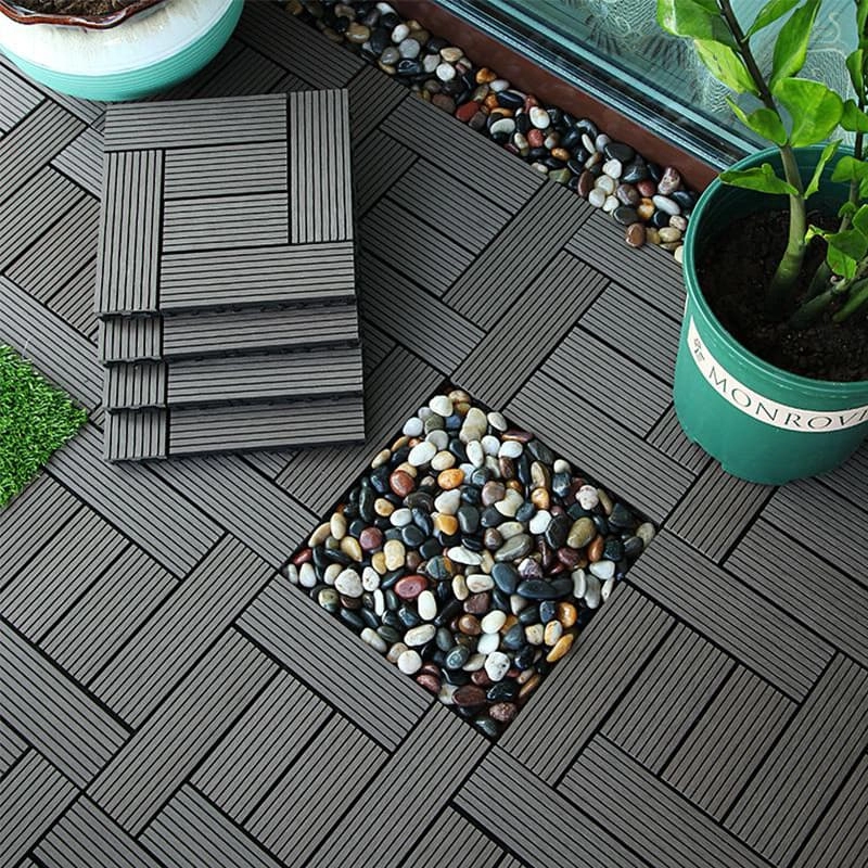 Tercel 300*300*20mm  Environmental Friendliness Pollution-free Deck Tiles for Terrace Outdoor Wood Tiles over Concrete