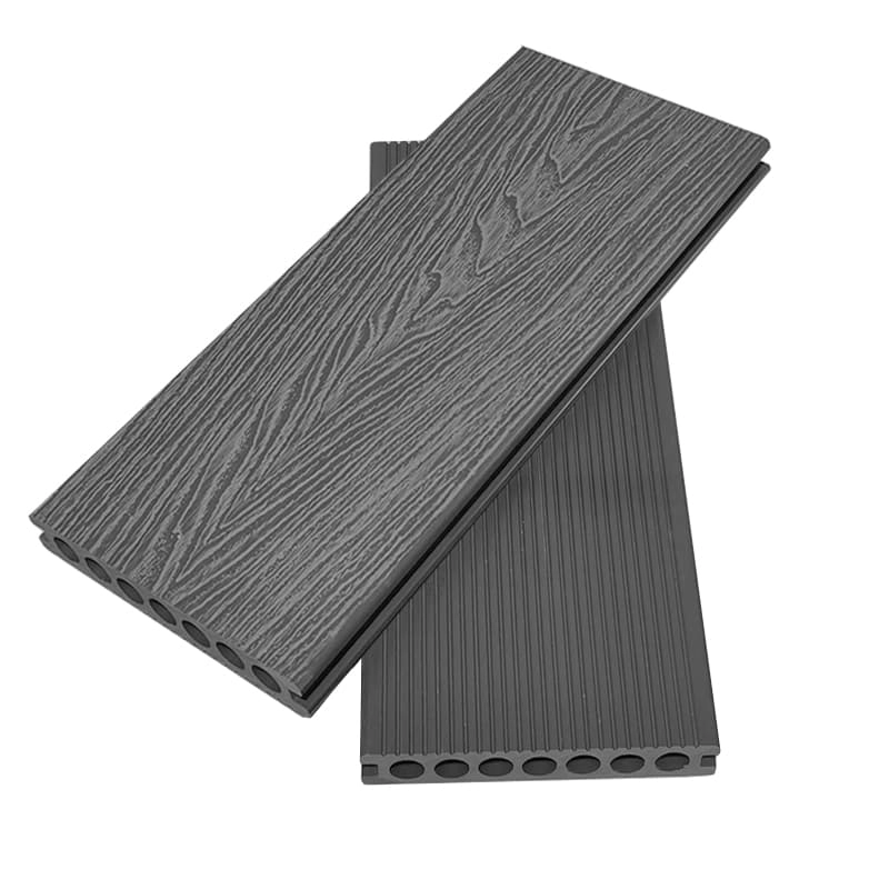 Tercel 148*23mm  No Warping Durable 3D Wood Grain Round Hollow WPC Composite Decking
