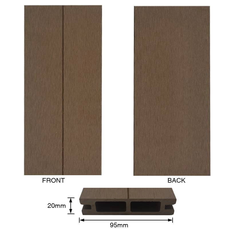 Tercel 90*20mm Fireproof  Easy to Install WPC Panel for Gate WPC Garden Fence Fun Fence WPC