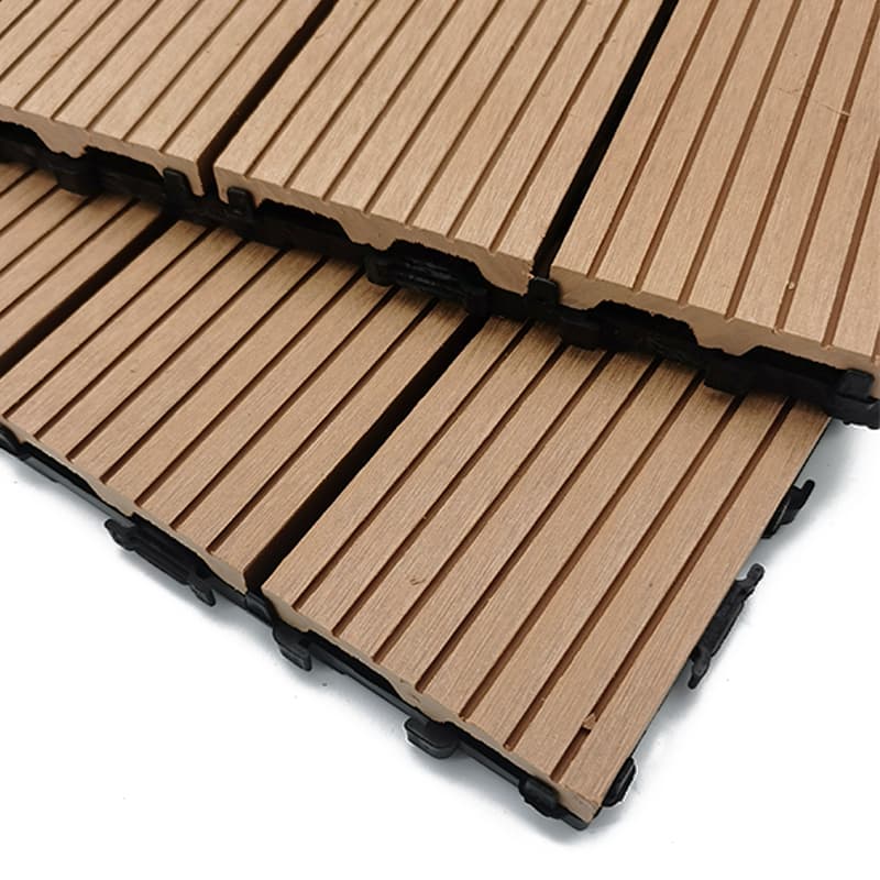 Tercel 300*300*20mm Fireproof Moisture-proof WPC Interlocking Composite Deck Tiles Deck Tiles for Balcony