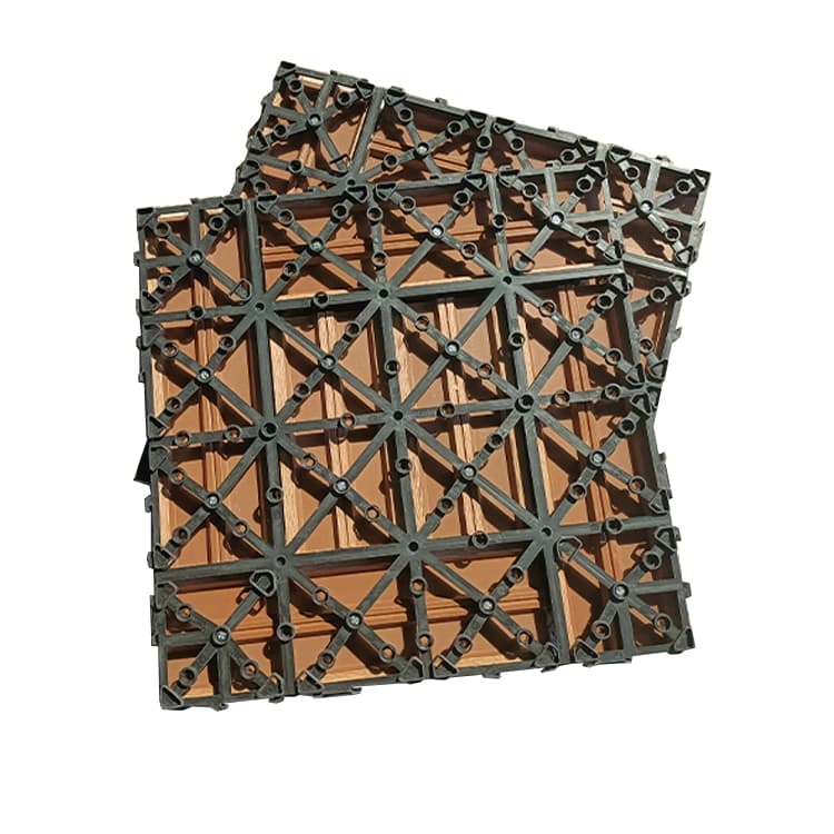Tercel 300*300*20mm Anti-UV Anti-slip WPC Outdoor Wood Tiles for Patio Installing Deck Tiles