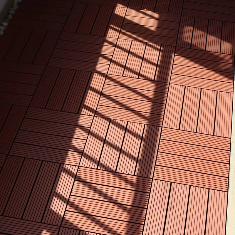 Tercel 300*300*20mm Weather Resistance WPC Interlocking Deck Tiles over Concrete Wood Interlocking Deck Tiles