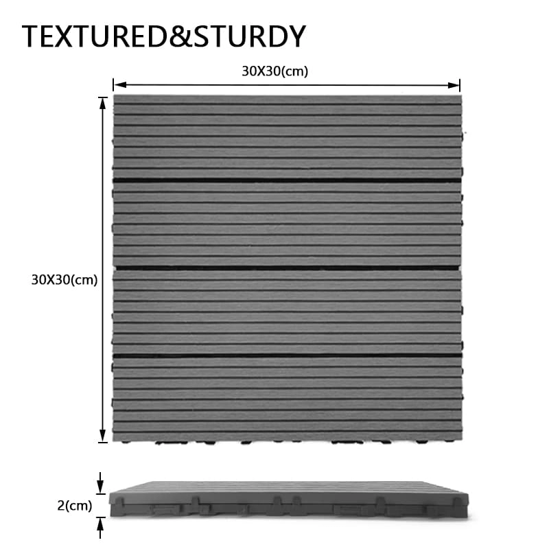 Tercel 300*300*20mm Weather-resistant Anti-worm WPC Interlocking Deck Boards Temporary Decking Over Grass