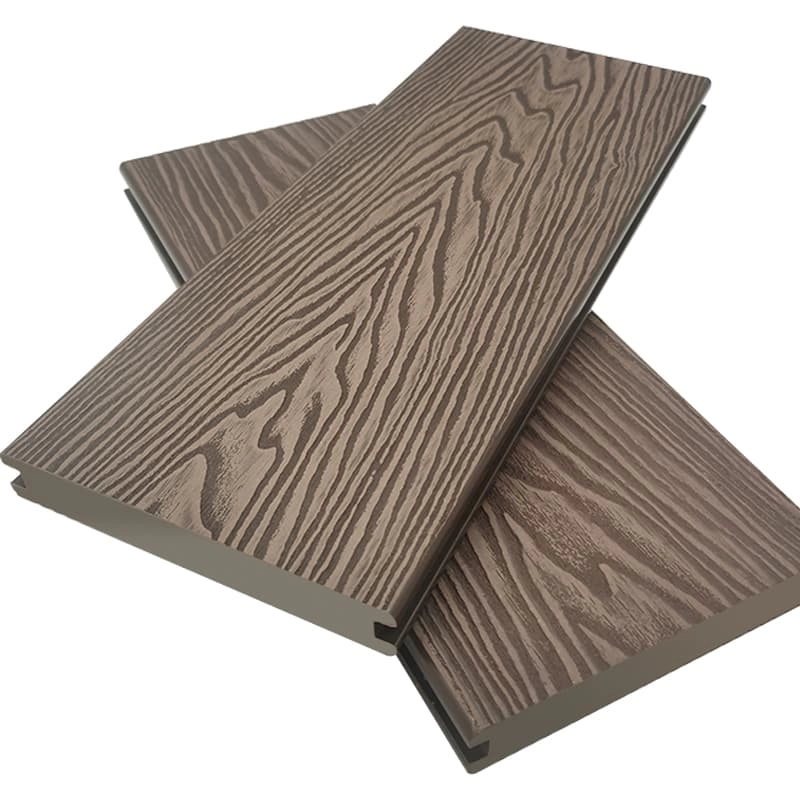 Tercel 140*25mm Easy to Install 3D Embossing WPC Solid Recycled Plastic Decking WPC Outdoor Decking