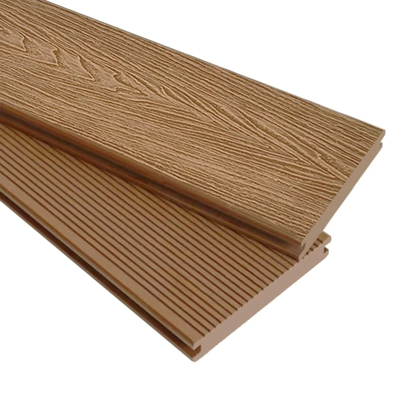 Tercel 140*25mm Moisture-proof Waterproof 3D Solid Teak Composite Decking Wood Plastic Composite Decking