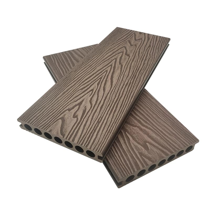 Tercel 140*25mm Eco-friendly Mildew-proof 3D Embossed WPC Composite Wood Stairs WPC Long Lasting Decking
