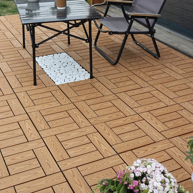 Tercel 300*300*20mm Personalized WPC Interlocking Plastic Garden Tiles Composite Deck Tiles over Concrete