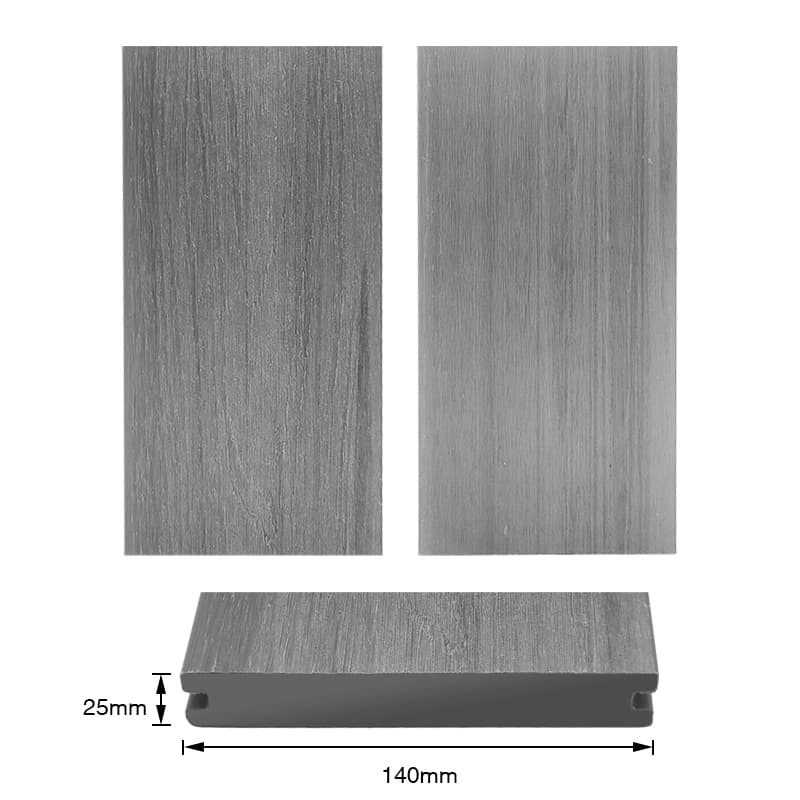 Tercel 140*25mm Customizable Colors Available Co-extrusion Tongue & Groove Composite Boards Best WPC Composite Decking