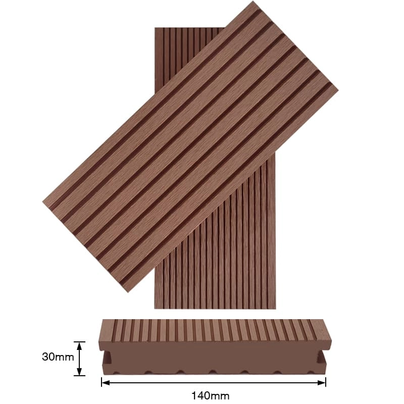 Tercel 140*30 mm ECO Deck Weatherproof Decking Boards WPC Solid Composite Decking Floors