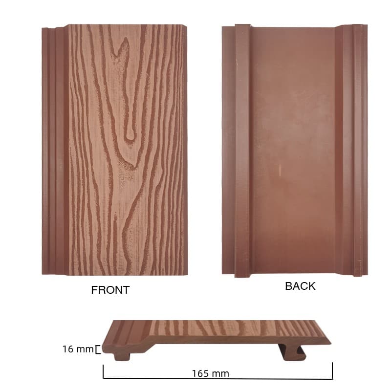 Tercel 165*16mm Eco-friendly Exterior WPC Wall Panel Wood Plastic Composite Wall Panel