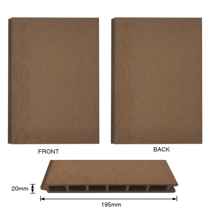 Tercel 195*20mm Recyclable Eco-friendly WPC Picket Fence Fun Fence WPC
