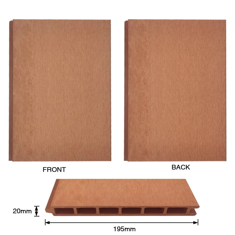 Tercel 195*20mm Corrosion Resistance WPC Panel for Gate WPC Garden Fence