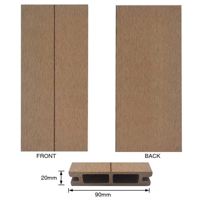Tercel 90*20mm Waterproof Moisture-proof Wood Plastic Composite Privacy Screen Composite Fencing