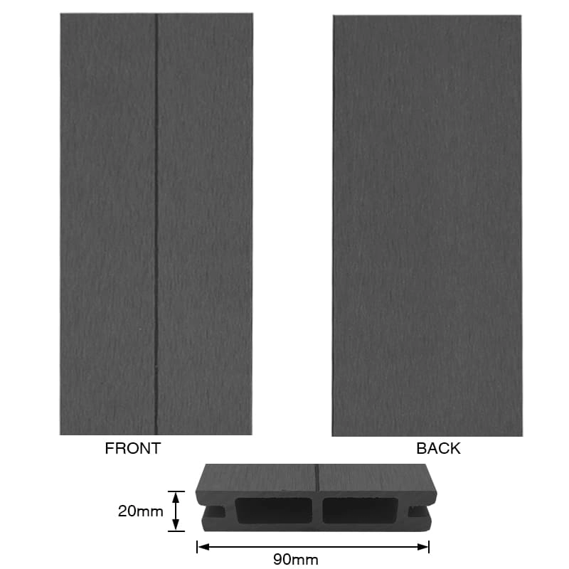 Tercel 90*20mm Installation Easily Composite Privacy Fencing Decking WPC Composite Fencing