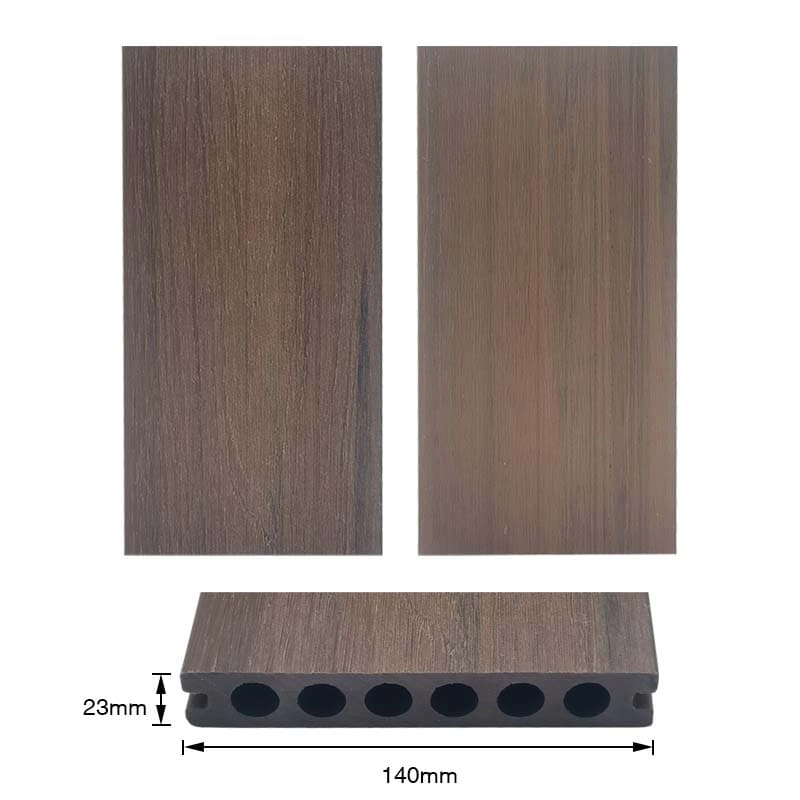 Tercel 140*23mm Less Cracking Non-warping Cheap Composite Decking 4m Timber Decking Interlocking Composite Decking