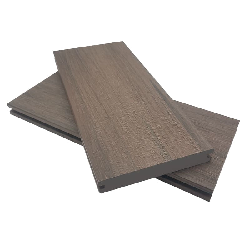 Tercel 140*25mm Formaldehyde-free Non-slip Interlocking Outdoor Decking Co-extruded WPC Solid Decking Boards on Patios
