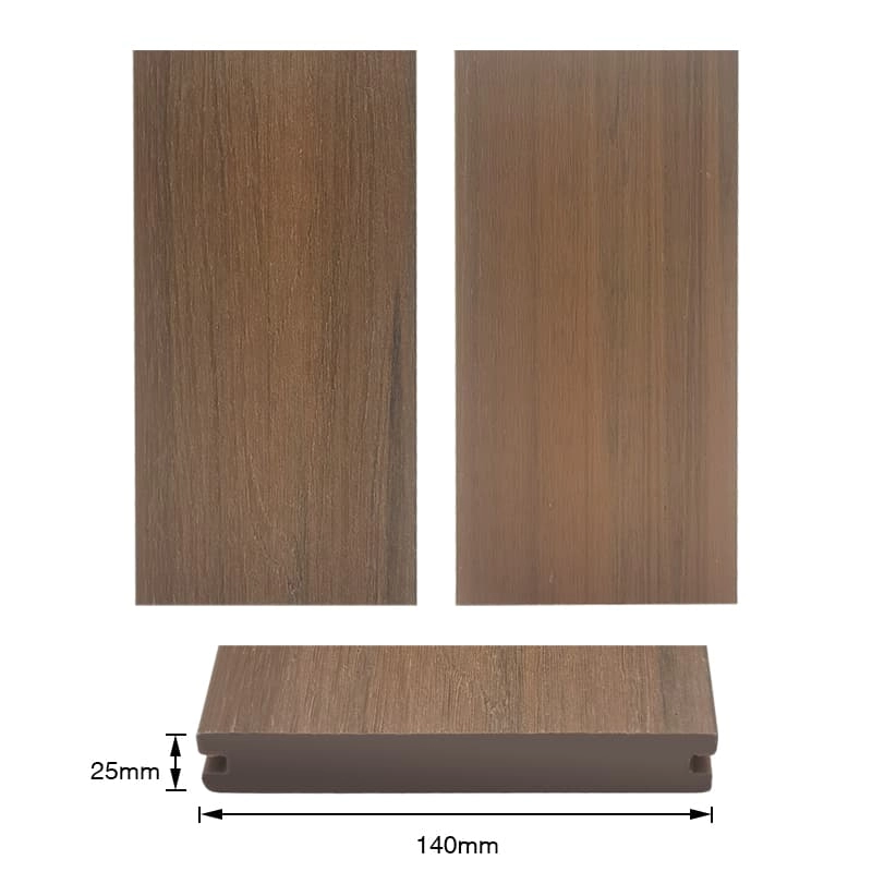 Tercel 140*25mm Anti-UV Erosion-proof WPC Solid Composite Decking New Tech Composite Decking Man Made Decking