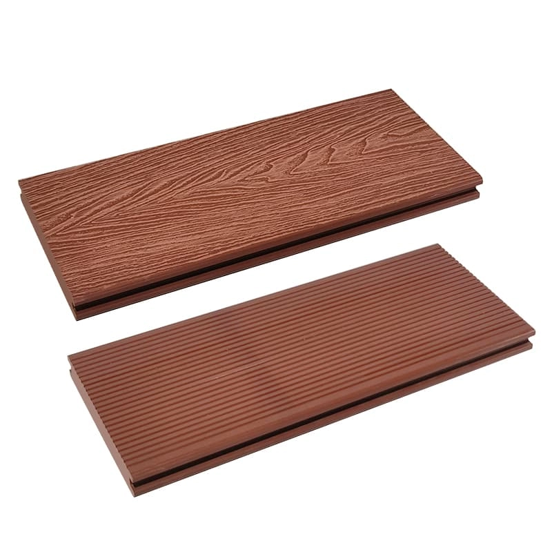 Tercel 140*25mm Eco-friendly 100% Recyclable 3D Wood Grain Solid WPC Composite Interlocking Decking Boards