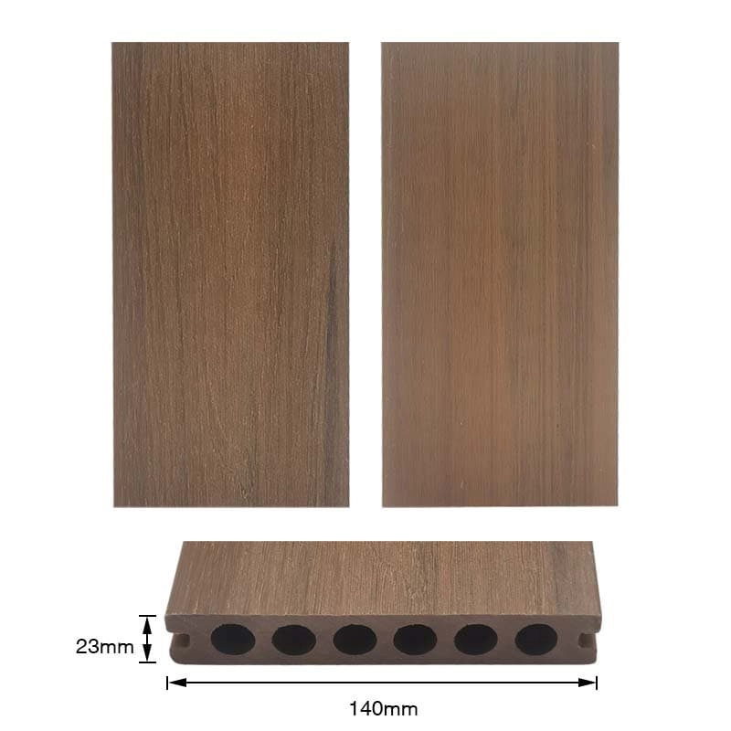 Tercel 140*23mm Good Sound Absorption Co-extuded WPC Click Together Outdoor Decking Look Like Natrual Wood