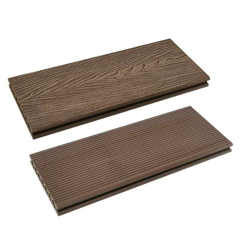 Tercel 148*23mm Anti-worm Coffee Color 3D Wood Grain WPC Composite Decking Floor Tumbled Travertine Pool Decking