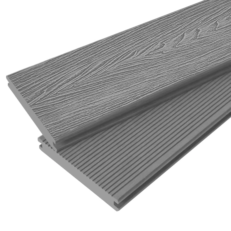 Tercel 140*25mm Easy to Install 3D Woodgrain Embossing WPC Gray Interlocking Decking Boards
