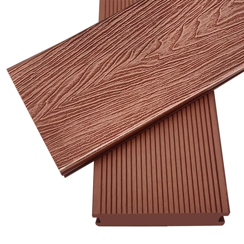 Tercel 140*25mm Eco-friendly 100% Recyclable 3D Wood Grain Solid WPC Composite Interlocking Decking Boards
