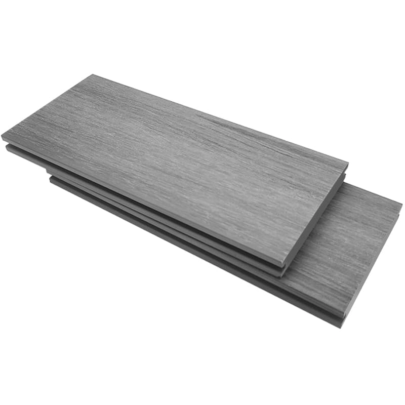 Tercel 140*25mm Non-cracking Non-expansive Grey 0.3 Co-extrusion Solid WPC Interlocking Wood Decking Boards Outdoor