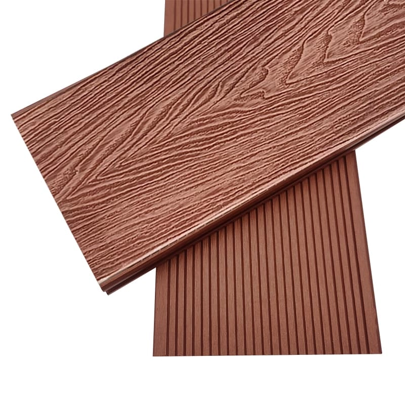 Tercel 148*23mm Pollution-free Recyclable 3D Mahogany WPC Embossing Plastic Interlocking Garden Boards