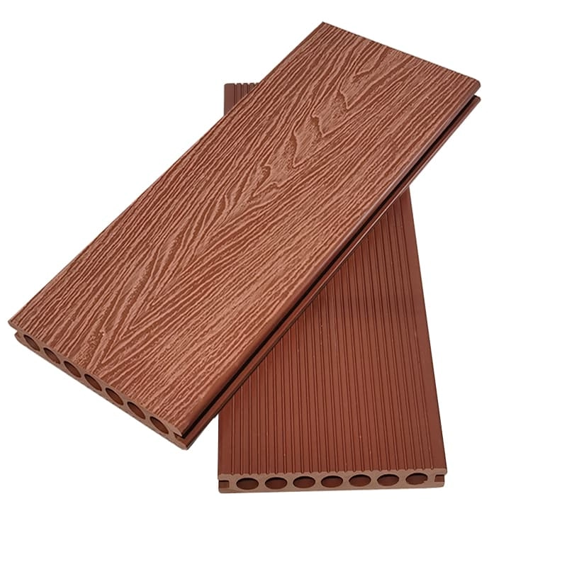 Tercel 148*23mm Pollution-free Recyclable 3D Mahogany WPC Embossing Plastic Interlocking Garden Boards