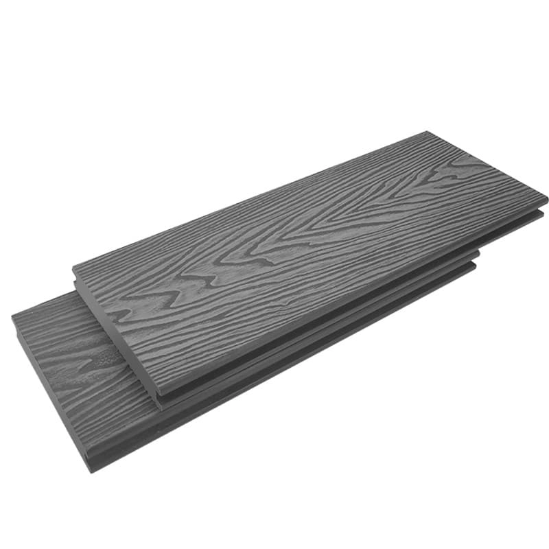 Tercel 140*25mm Grey Solid WPC Exterior Floor DeckING Waterproofing 3D Embossing WPC Decking Boards